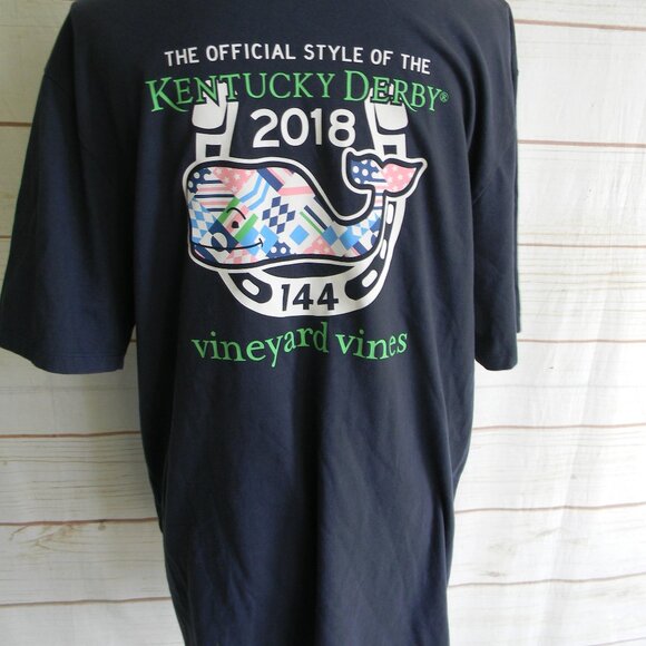 Vineyard Vines Men's 144th Kentucky Derby 2018 Short Sleeve T-Shirt Size L LARGE - Picture 4 of 5